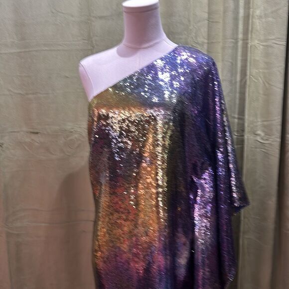 Kaufmanfranco One-Shoulder Sequin Dress, US4 - Picture 3 of 12
